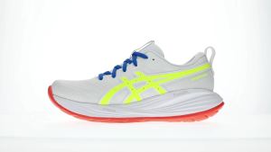 ASICS Women GEL-CUMULUS 27 ATC Running Shoes in White/Safety Yellow