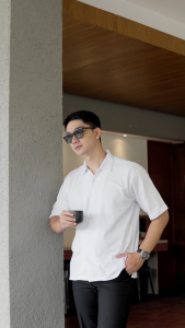 Kemeja Kerah Terbuka Lengan Pendek Bowling Oversized Pique Terbaru 2025