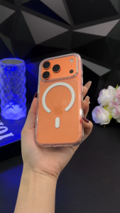 WSKEN transparent magnetic phone case for iPhone17 ProMax/16 ProMaxshockproof and drop-proofsupports fast chargingNon-yellowing