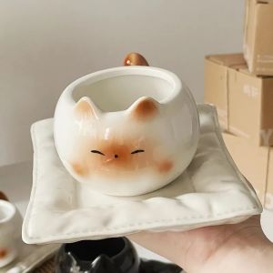 Cốc Sứ Hình Mèo Dễ Thương Mèo Xiêm Hoạt Hình Cốc Cà Phê Thân Thiện Với Môi Trường Tráng Men Màu Quà Tặng Cà Phê Sữa Ăn Sáng Tại Nhà Dành Cho Nữ 210ml
