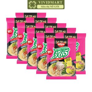 [SET 10 GÓI] - NISSIN - Mì 365 có 3 vị: Xí Quách Thịt Bằm Lẩu Thái Hải Sản Súp Miso Rong Biển Nhật - Mì không chiên 365/ Mì gói 365/ Mì Healthy 365/Mì ăn liền Ba Sáu Năm - (64g-68g/gói)