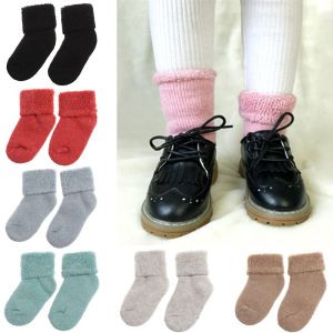 ROLL Toddler Soft Comfortable Kids Woolen Socks Thick Warm Childen Baby Stocking Snow Floor Socks