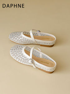 Daphne | Silver Open Toe Slip Ons Women