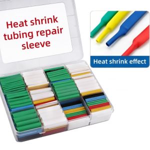 400 Pieces of Heat Shrink Tubing Kit -3:1 Double Wall Adhesive Lining - Marine Grade Wire Connector Shrink Wrap Tubing (Black)
