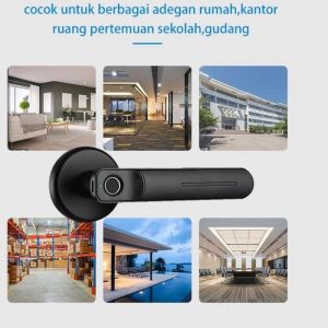 kunci pintu sidik jari Handle membuka degan bluetoot Kunci Pintu Rumah Elektronik Fingerprint Security USB charge kunci pintu digitalPintu Rumah Kunci Biometrik Ruang Untuk Rumah / Penyimpanan / Kamar Tidur / Kantor Dan