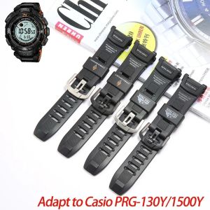 Resin Rubber Strap For Casio ProTrek PRG-130 PRW1500 PRG130 PRW-1500 Men Sport Waterproof Watch Accessories Replacement Bracelet