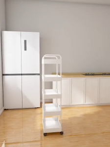 COD🔥3/4/5Layers Bathroom Trolley Cart Organizer Kitchen Shelf Rack Shelf Storage Rack With Wheel#XTC