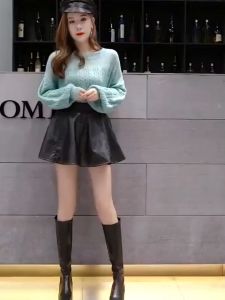 🌟CORE🌟dresses women new style 2025 Leather Skirt Women Autumn High Waist Pleated Skirt Short A-Line Skirt