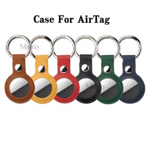 Leather Case For AirTag Locator Tracker Air Tag With Keychain Anti-lost Cover Casing Airtags Holder Top Sale