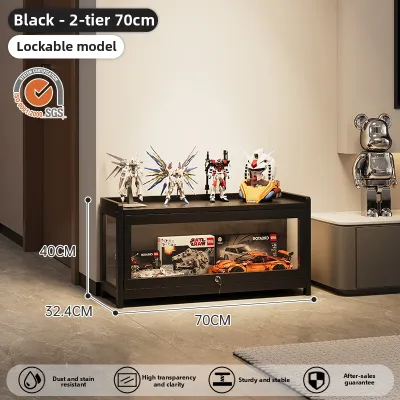 ZHUSHANXIA | Lockable Lighted Dustproof Display Cabinet