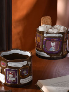 Cốc Cà Phê Bằng Gốm Sứ Nổi Hình Mèo Cổ Điển Cốc Đựng Nước Cốc Đựng Cà Phê Có Nắp Cốc Đựng Thức Ăn Sáng Cho Văn Phòng Cốc Đựng Nước