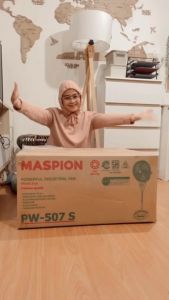 MASPION PW-507 S Stand Fan Besi: Kipas Angin Berdiri 20 Inci