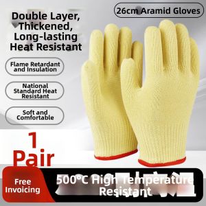 Heat-Resistant Oven Gloves Flexible Five-Fingered Aramid