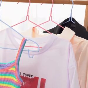 Okasumi 10PCS High Quality Blue Hook Household Metal Anti Rust Hanger Multi Purpose Shirt Dress Trouser Hanger