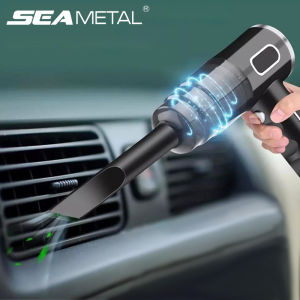 SEAMETAL 29000Pa Wireless Car Vacuum Cleaner Rechargeable Mini Vaccuum Cleaner for Car/Home 120W Handheld