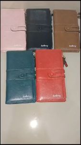 Baellerry N1825 Dompet Panjang Wanita Dual Zipper Muat Hp 6.5 Inch Bahan Sintetis Kilat