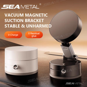 SEAMETAL Suction Cup pemegang telefon magnetik telefon dilipat berdiri kereta pelbagai fungsi