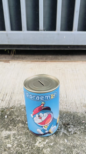 CELENGAN UANG KOIN UKURAN BENTUK TABUNG KALENG MOTIF KARAKTER KARTUN LUCU