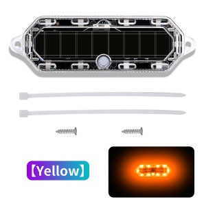 1pc Wireless LED Solar Strobe Light Waterproof for Motorcycle Car Bike Truck Anti-collision Flashing Warning Light Signal Lamp