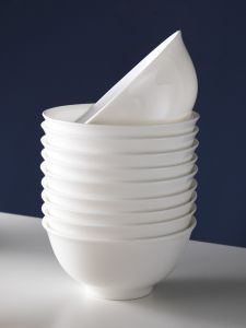 Elegant Bone China Rice Bowl 6 Inch Fluted Edge Soup Bowl Home Use Special Good Looking Dinnerware Set Chinese Style round Bowl