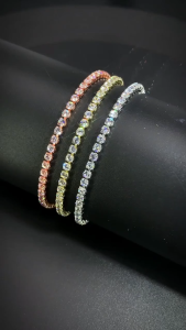 1PCS Accessories Tennis Bracelet Men And Women Best Gift for Boyfriend and Girlfriend Party 2.5mm Zirconia Tennis Bracelet for Women Crystal Charm Designer Tennis Thin Chain Bracelet
