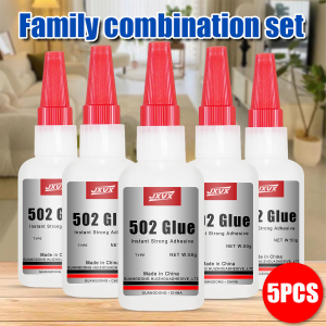 Jxvx 50g Large Capacity 502 Super Glue Cyanoacrylate Adhesive Instant Quick Drying Cyanoacrylate Adhesive Leather Rubber Glass Wood Metal Liquid Adhesive Tool Super Strong Glue 502
