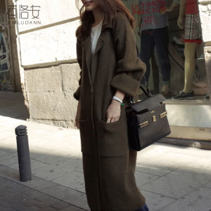 BAILUOANN | เสื้อโค้ทไหมพรมแขนยาวไซส์ใหญ่ใส่สบาย