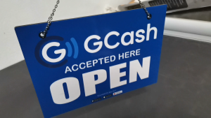 GCASH DOOR BANNER OPEN CLOSED 7.8X5.5 - Lazada