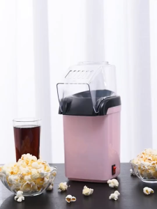 (Ship in 24hrs)Mini Home Safe Popcorn Maker 220V Electric Portable Hot Air Popcorn Machine Easy to use Popcorn one-button Start 3-pin SG plug