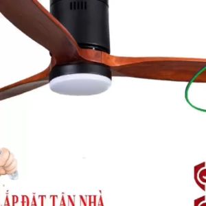 Đèn quạt trần hiện đại - Quạt sát trần Qvifa-38/179 lắp căn hộ chung cư phòng ngủ