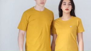 เสื้อยืดแขนสั้นทรงตรง งานปักปิ๊ก ใส่ได้ทั้งชาย หญิงsize S M L XL