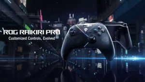 ASUS ROG Raikiri Pro PC controller - OLED Display Tri-Mode Connectivity Rear Buttons Built in ESS DAC joystick sensitivity and response curve customization | For PC Laptop next gen Xbox console