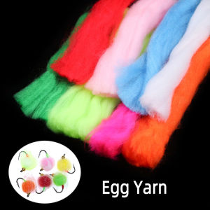 2Packs 8Packs Egg Yarn Fly Tying Material Synthetic Fibers For Tying Minnow Lure Samlon Egg Bait Trout Steelhead Fishing Lures