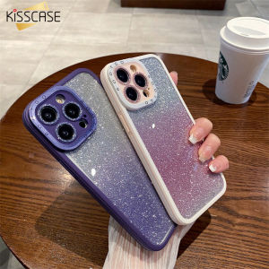 【Diamond Lens Film】KISSCASE Angel Eye Gradual Glitter Case Sparkling Camera Protector Suitable For Iphone 14 Pro Max Case 13 Pro 12 11 Transparent Acrylic Glitter Back Cover Case