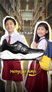 Sepatu Anak Laki laki Perempuan Sneakers Sekolah Casual Hitam Putih - Tom Tom - LAF Project