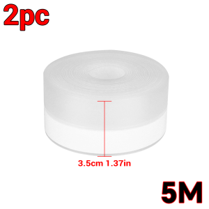 Silicone Weather Stripping Door Seal Strip Strong Adhesive Soundproof Tape for House Glass Shower Windows & Doors(Transparent)