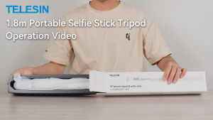 TELESIN 172cm Auto Opening Tripod Bluetooth Remote Phone Holder Selfie Stick