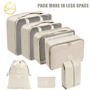 7 Pcs Packing Cubes for Travel Travel Organizer Bags for Luggage Suitcase Organizer Bags Set with Different Travel Accessories Bag for Man and Woman