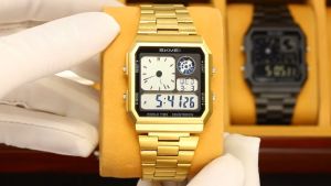 SKMEI 2353 Jam Tangan Pria Digital World Time Tali Stainless Tahan air