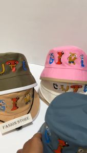 topi bucket hat anak motif cute dan girl lucu topi ember cewek pakai tali umur 2-8 tahun