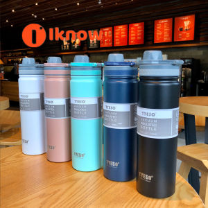 I know tyeso Insulated cup simple stainless steel water cup portable large capacity sports water bottle