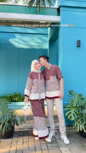 Couple Sayva Kemeja Oneset Rayon Motif - Couple Pasangan Kekinian - Baju Pasangan Terbaru - Demore
