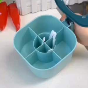 Tempat Bumbu Dapur 4 in 1 Kotak Bumbu Masak 4 Sekat Wadah Penyimpanan Garam Gula Vetsin Free Sendok Aesthetic Seasoning Box