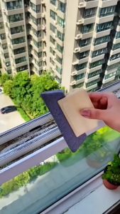 Magnetic Window Slot Cleaner Door Window Gap Cleaner Track Groove Dust Removal Cleaning Brush Cloth Home Laundry Tool