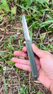 มีดพับ Free Wolf รุ่น 05474 มีดพับทรงปากกา ใบสีเงิน-ด้ามสีเขียวขี้ม้า