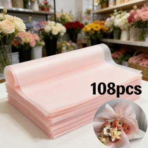 108 Tờ Giấy Gói Hoa Mờ Màu Trơn Chất Liệu Dày Dặn Dùng Gói Bó Hoa Thích Hợp Cho Hoa Hồng Hoa Cẩm Chướng