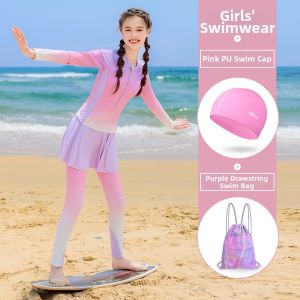 XTEP | Girl Long Sleeve Separate Swimsuit