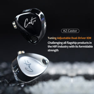 KZ Castor in Ear Monitor HeadphonesSound Tunable Noise Isolating IEMs2PIN-C Detachable CableDual-Dynamic Driver Wired Earbuds