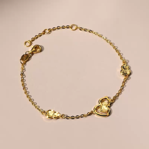 Chow Sang Sang 周生生 999 Pure Gold Essence Gourd Bracelet for Women & Men 18cm 96249B Price-by-Weight 2.99g Gold