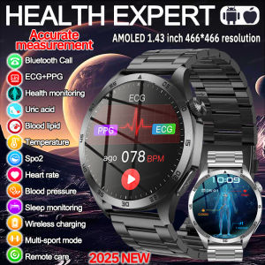 Nursing level New Health Monitor Smart Watch Men ECG+PPG Uric Acid Blood Pressure Blood Oxygen Heart Rate Sports HD Call Watches